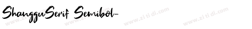 ShangguSerif Semibol字体转换